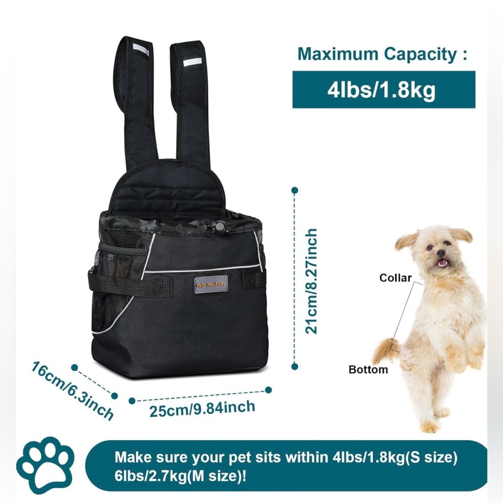NWOT Hello Mow & Wow by Cinf Small Pet Adjustable Carrier Backpack